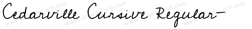 Cedarville Cursive Regular字体转换